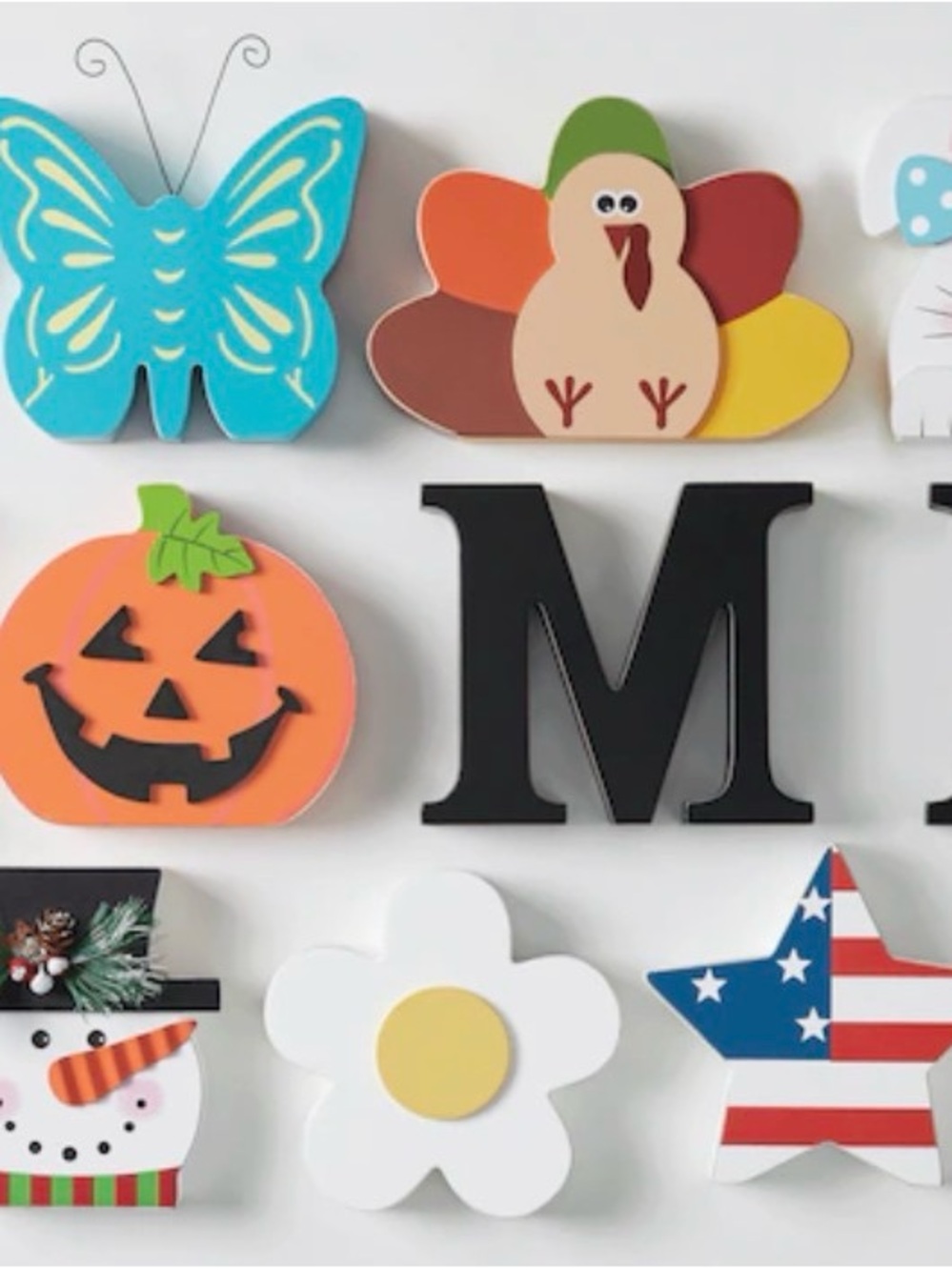 INTERCHANGEABLE WOODEN HOME HOME DECOR SIGN